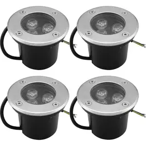COOCHEER Lot de 4 Spot Led Encastrable Exterieur 4Pcs 3W IP65 Rond 270... pas cher