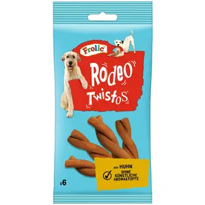 18x6 pièces Frolic Rodeo Twistos poulet friandises pour chiens pas cher
