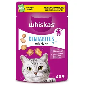 Friandises Whiskas Dentabites poulet 40 g pour chat - poulet 40 g pas cher