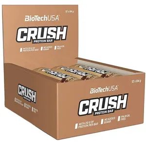Comparateur de prix : Barres protéinées BioTech USA - Crush Bar - Cookies & Cream Boite de 12