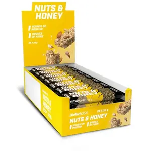 Barres énergétiques BioTech USA - Energy Bars - Nuts & Honey Boite de 28Vendu parcdiscount