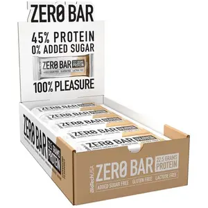 Barres protéinées BioTech USA - Zero Bar - Cappuccino Boite de 20