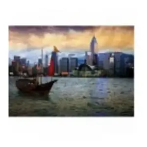 DToys Paysages Nocturnes - Hong-Kong : Baie de Hong-Kong Roovi-70548 pas cher