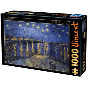 SANS Puzzle 1000 pièces : Nuit Etoilée sur le Rhône Vincent Van Gogh pas cher