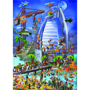 Unbekannt Cartoon Burj Al Arab Puzzel 1000 Stukjes pas cher
