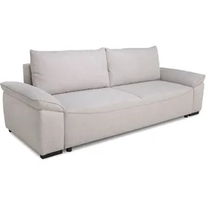 CASAPY Canapé convertible avec coffre - 3 à 4 places - NORMAN - Tissu beige -... pas cher
