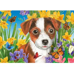 Enjoy Puzzle Puppy Garden Puzzle-1916 pas cher