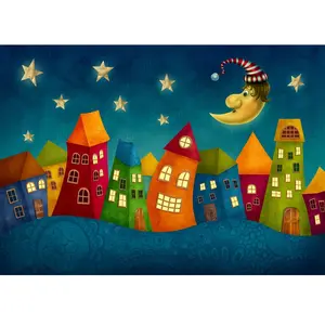 Enjoy Puzzle Fantasy Colorful Houses Puzzle-1952 pas cher