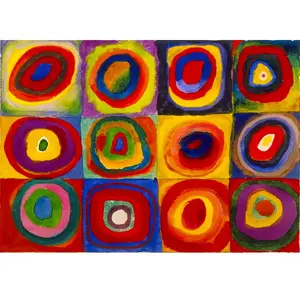Enjoy Puzzle Vassily Kandinsky - Color Study: Squares with Concentric ... pas cher