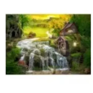 Enjoy Puzzle A Log Cabin by the Magic Creek Puzzle-1608 pas cher