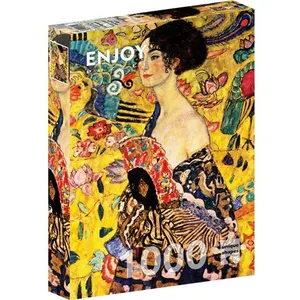 Puzzle 1000 pièces Enjoy - Gustav Klimt : La Dame à l'éventail pas cher