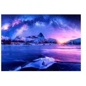 Enjoy Puzzle Voie lactée sur l'île de Lofoten, Norvège Puzzle-1374 pas cher