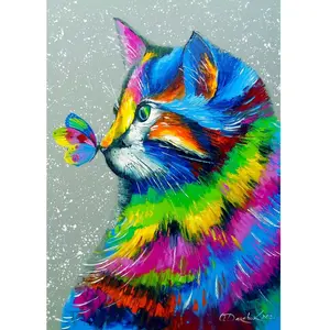 Enjoy Puzzle Le Chat et le Papillon Puzzle-1781 pas cher