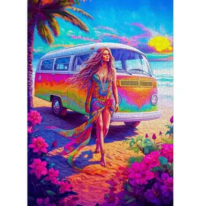 Enjoy Puzzle Hippie at Heart (1000). pas cher