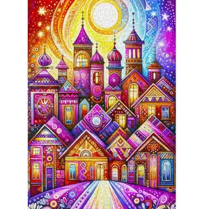 Enjoy Puzzle Violet Town (1000). pas cher