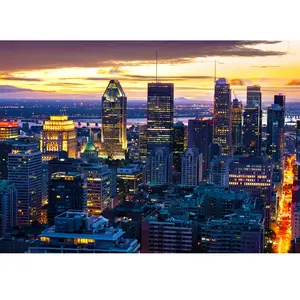 Enjoy Puzzle Skyline de Montréal de Nuit, Canada Puzzle-2085 pas cher