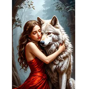 Enjoy Puzzle La Femme et le Loup Puzzle-2165 pas cher