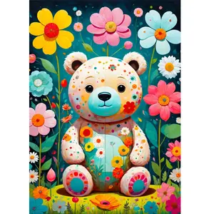 Enjoy Puzzle Ourson Fleuri Puzzle-2150 pas cher