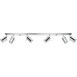 SOLLUX Plafonnier RING 6 GU10 LED Moderne Loft BOHO Design Couloir - Chrome pas cher