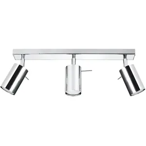 SOLLUX Plafonnier RING 3 Chrome Moderne Intérieur Lampe pour Chambre Salon GU10 pas cher