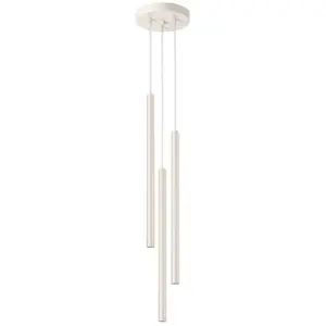 Lampe à suspension Pastelo acier 3xG9 19.5cm Sollux pas cher