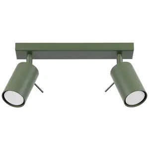 Plafonnier Ring acier 2xGU10 30cm Sollux pas cher