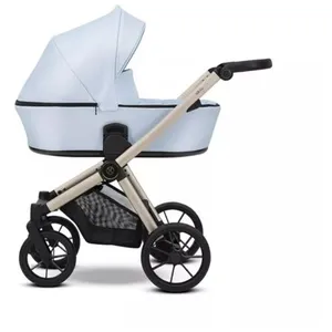 Kunert Baby - KUNERT KUNERT BRAV/BRE-14 Baby Blue Eco/GEL WHELS/CHAMPAGNEFRAME - Poussette Brav 2in1 Bre-14 Baby Blue Eco