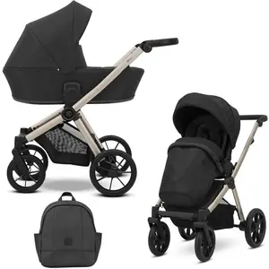 Kunert, Poussette, Poussette 2-en-1 Brav Black Champagne (0 Mois - 4 Années)