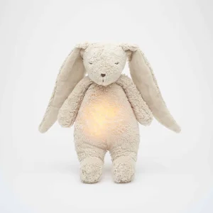 Moonie Peluche veilleuse lapin nature bio avec sons & lumières sable 2.0 pas cher