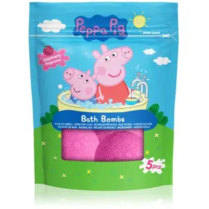 Kids Bombes de bain Peppa Pig pour enfants - Framboise (1 paquet - 5 x 50 g) pas cher