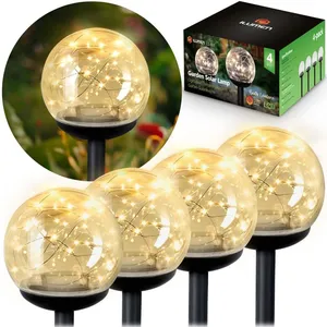 Comparateur de prix : Lampe solaire, boule transparente, 4 pcs. Ilumen LS-103