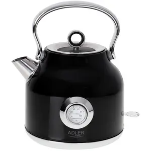 Comparateur de prix : Adler AD 1346 Bouilloire électrique noire avec thermomètre 1,7L STRIX