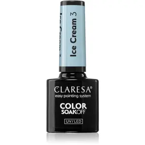 Claresa, Vernis à ongles, Vernis à ongles UV Ice Cream 5ml - Lot de 3 (Bleu, Vernis couleur) pas cher