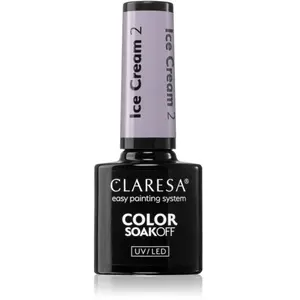 Claresa, Vernis à ongles, Vernis à ongles UV Ice Cream 5ml - Lot de 2 (Rose, Vernis couleur) pas cher