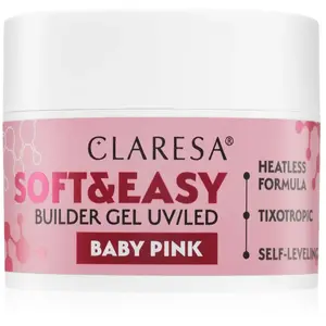 Claresa, Produit de soin des ongles, Gel bâtisseur Soft&Easy Baby Pink... pas cher