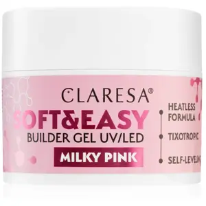 Claresa Keratine Builder Gel Soft & Easy Milky Pink 45gr. - Lichtroze ... pas cher