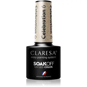 Claresa UV/LED Gellak Celebration #6   5ml. - Goud - Glanzend - Gel nagellak pas cher