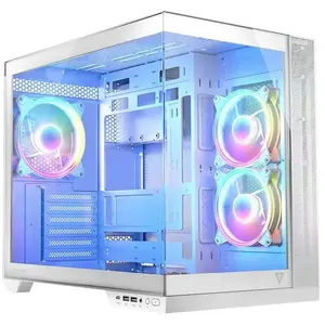Modecom Boîtier semi-tour ATX Volcano Panorama Apex ARGB blanc pas cher