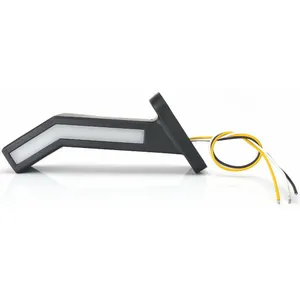 Breedtelamp - WAS - W168 6D Neon - Links - 7.3 - 18.5cm - LED - Dynamisch knipperlicht - Wit/Amber/Rood - 12V-24V pas cher