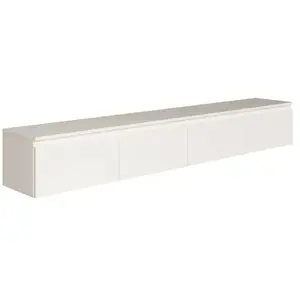 Comparateur de prix : Meuble TV 4 portes -suspendu - BEMMI- 200 cm - blanc