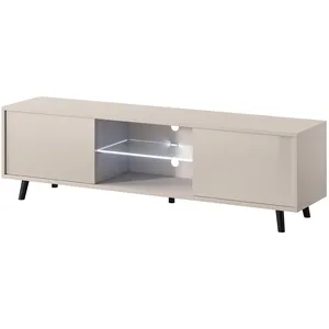 Selsey LEFYR - Meuble TV - 140 cm - taupe (gris-beige) pas cher