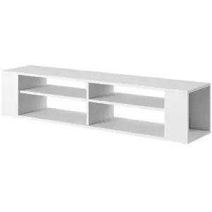 Meuble TV - WERI - 140 cm - blanc - style moderne pas cher