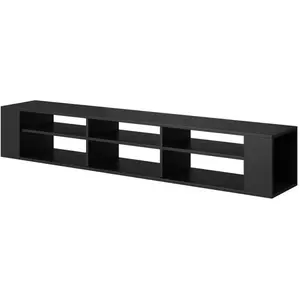 Meuble TV - WERI - 175 cm - noir - style moderne pas cher