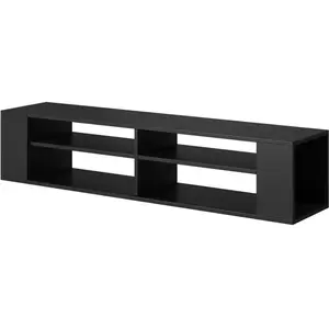 Meuble TV - WERI - 140 cm - noir - style moderne pas cher