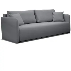 SELSEY Canapé convertible 3 places - ANVIO - gris pas cher