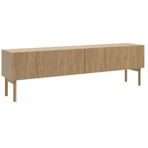 SELSEY Meuble TV - NOLIE - 175 cm - debout - couleur de bois chêne huilé pas cher
