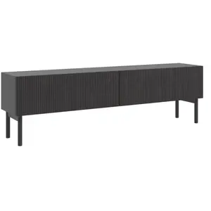 SELSEY Meuble TV - NOLIE - 175 cm - debout - couleur du bois de frêne Portland pas cher