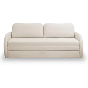 SELSEY Canapé convertible 3 places - DIEGO NEVE - beige clair pas cher