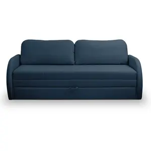 SELSEY Canapé convertible 3 places - DIEGO NEVE - bleu marine pas cher