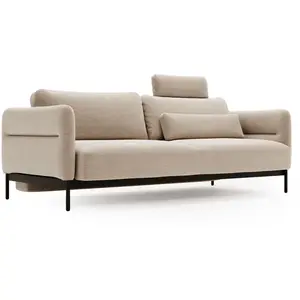 SELSEY Canapé convertible 3 places - SOLIANERO - beige pas cher